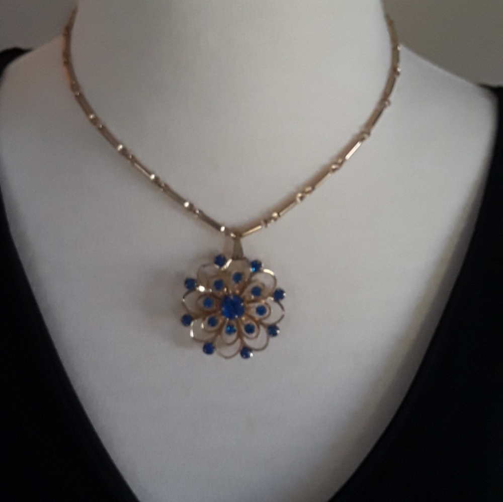 Blue Starburst Necklace